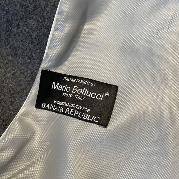 Mario Bellucci Banana Republic Moto Jacket Women's M Gray Zip Front Wool Blend - Picture 12 of 14
